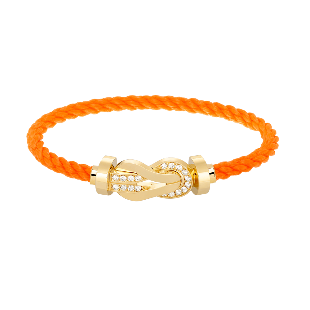 ??MIRA?¡¥CHANCE LARGE 8 FIGURE BUCKLE HALF DIAMOND BRACELET GOLD