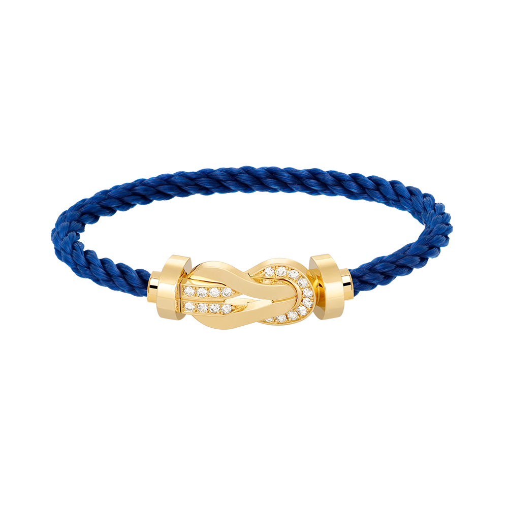 ??MIRA?¡¥CHANCE LARGE 8 FIGURE BUCKLE HALF DIAMOND BRACELET GOLD