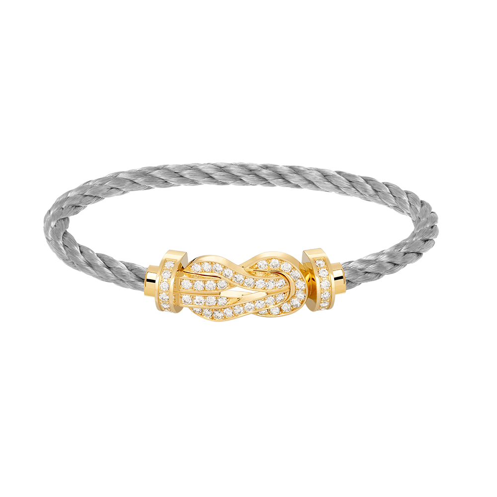 ??MIRA?¡¥CHANCE LARGE 8 FIGURE BUCKLE FULLDIAMOND BRACELET GOLD
