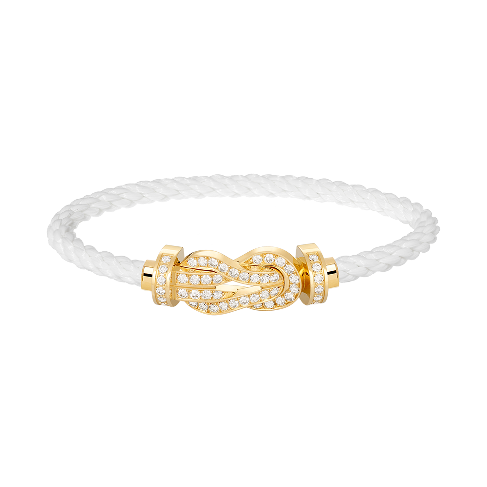 ??MIRA?¡¥CHANCE LARGE 8 FIGURE BUCKLE FULLDIAMOND BRACELET GOLD
