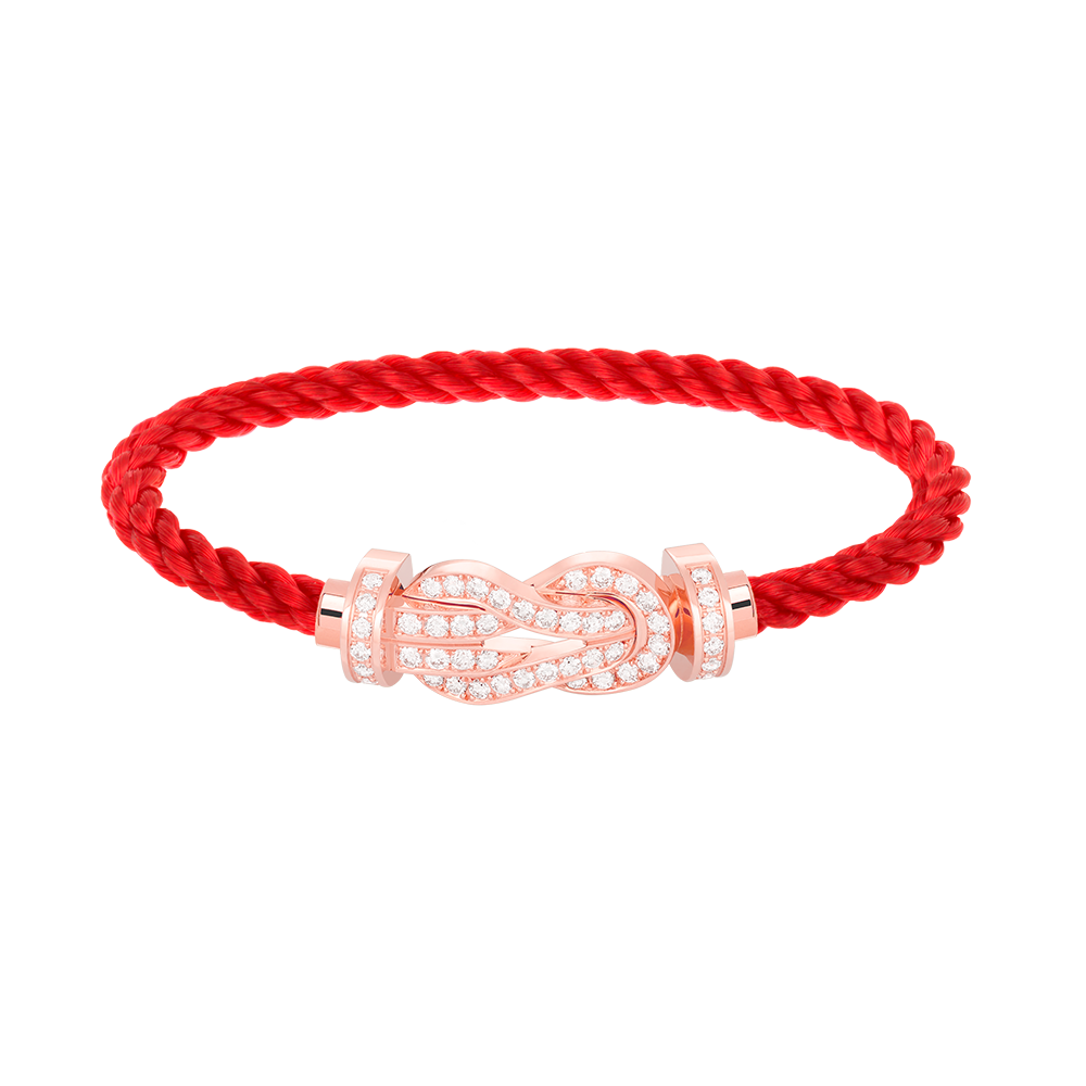 ??MIRA?¡¥CHANCE LARGE 8 FIGURE BUCKLE FULL DIAMOND BRACELET ROSE GOLD