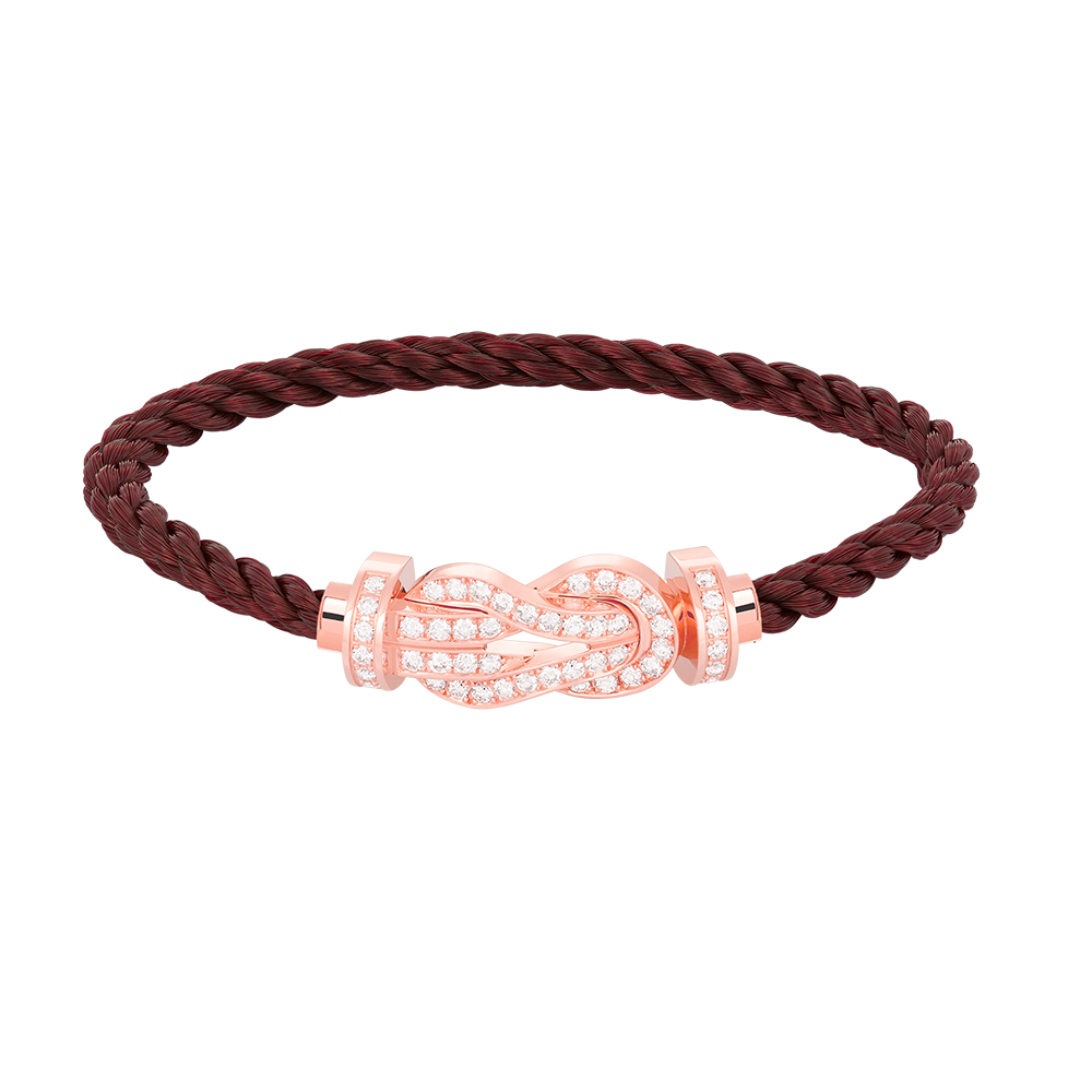 ??MIRA?¡¥CHANCE LARGE 8 FIGURE BUCKLE FULL DIAMOND BRACELET ROSE GOLD