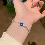 ??MIRA?¡¥CLOVER 5 MOTIF PINK BLUE RED WHITE BRACELET