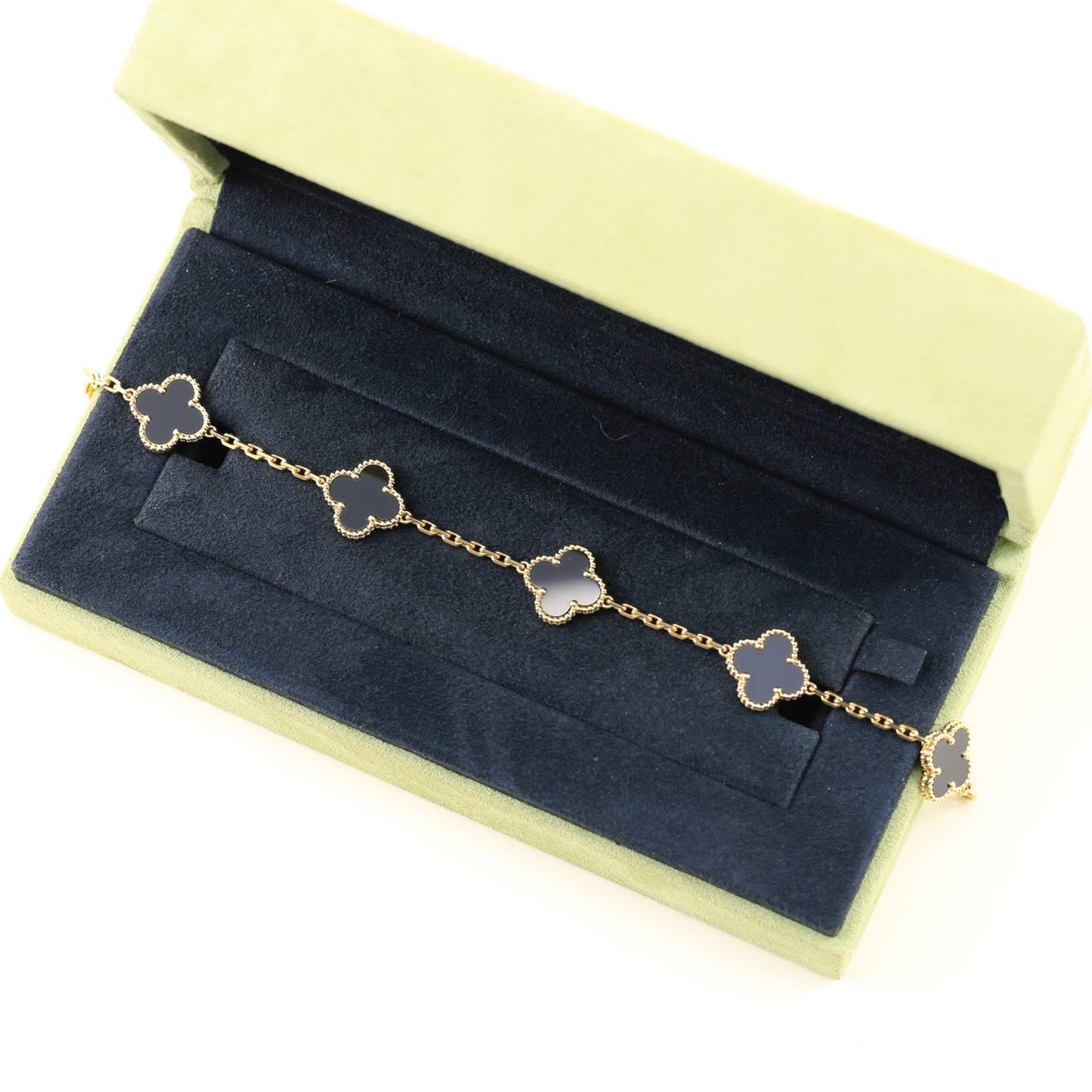 [MIRA]New CLOVER 5 MOTIF ONYXS BRACELET COLLECTION