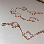 [MIRA]New CLOVER 5 MOTIF ROCK CRYSTAL BRACELET