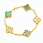 [MIRA]New CLOVER 5 MOTIF GRAY MOP BRACELET COLLECTION