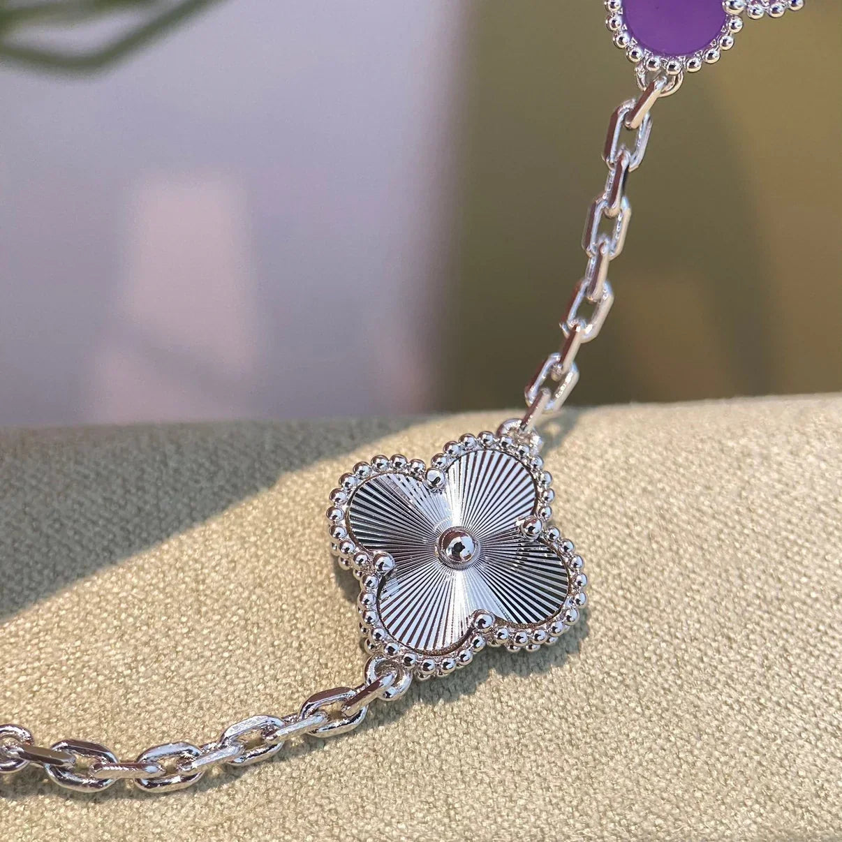 [MIRA]New  CLOVER 5 MOTIF VIOLET BRACELET COLLECTION