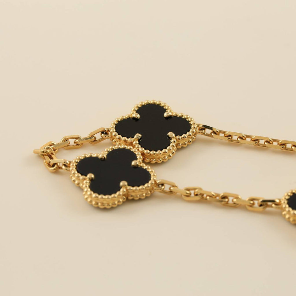 [MIRA]New CLOVER 5 MOTIF ONYXS BRACELET COLLECTION