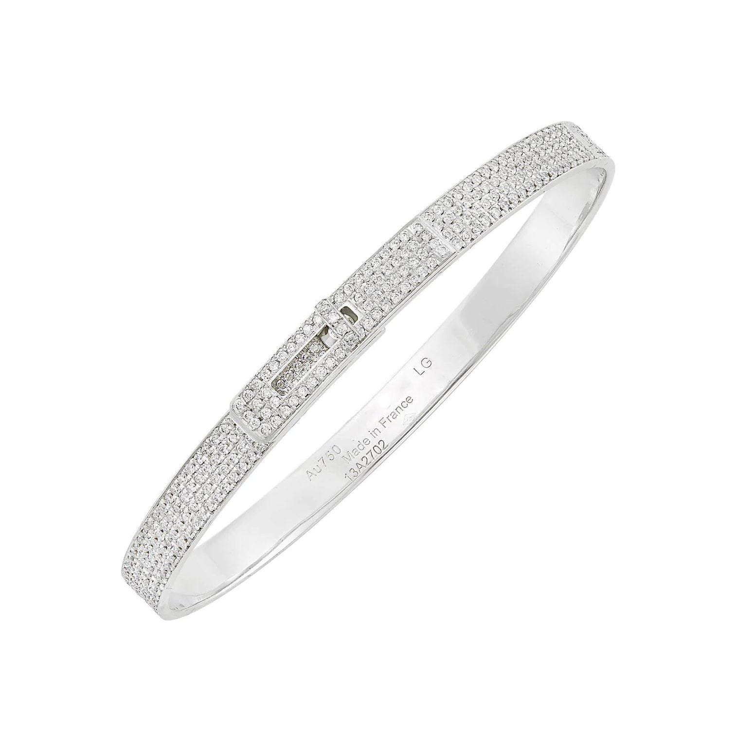 ??MIRA?¡¥HM KELLY BRACELET IN SILVER AND FULL PAVE DIAMOND
