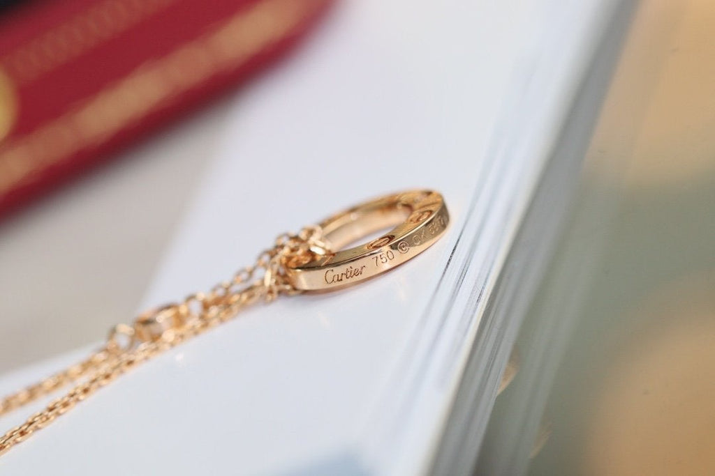 ??MIRA?¡¥LOVE NECKLACE ADJUSTABLE ROSE GOLD 2 DIAMOND