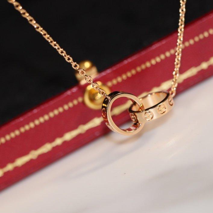 ??MIRA?¡¥LOVE NECKLACE PINK GOLD AND SILVER