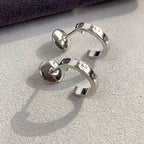 ??MIRA?¡¥LOVE EARRINGS 2.65MM SILVER