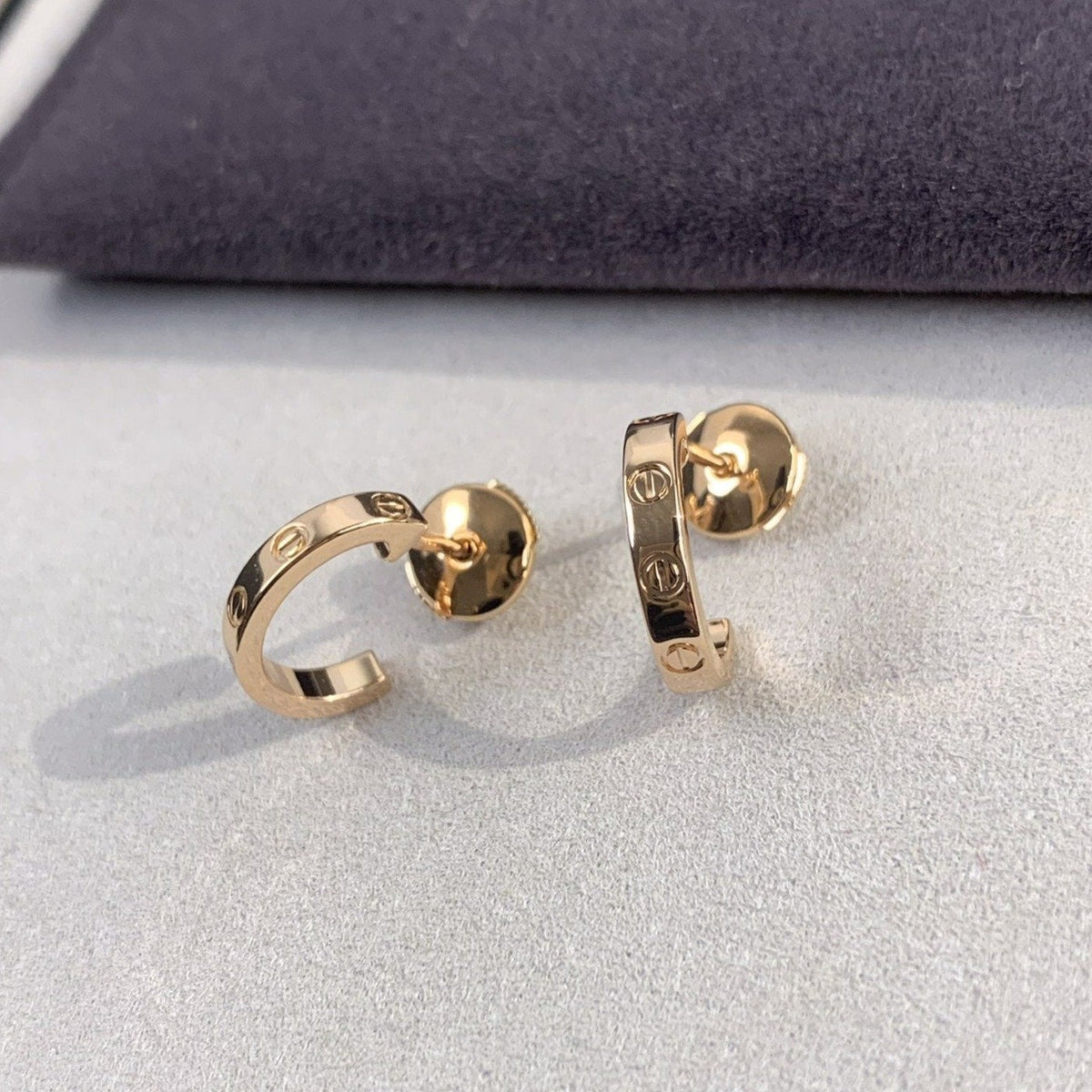 ??MIRA?¡¥LOVE EARRINGS 2.65MM PINK GOLD