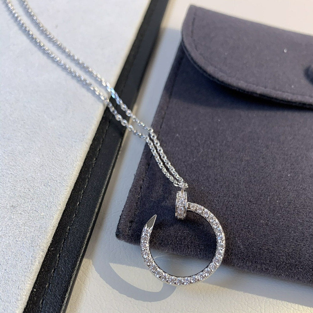 ??MIRA?¡¥JUSTE NECKLACE SILVER DIAMONDS