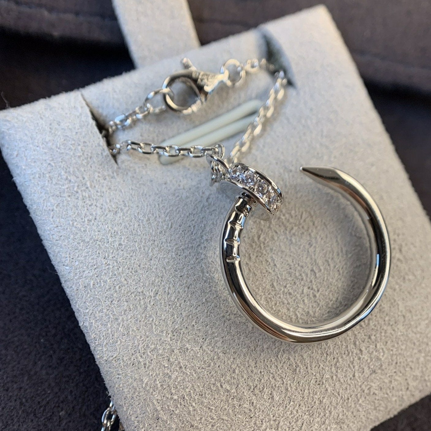 ??MIRA?¡¥JUSTE NECKLACE SILVER DIAMONDS