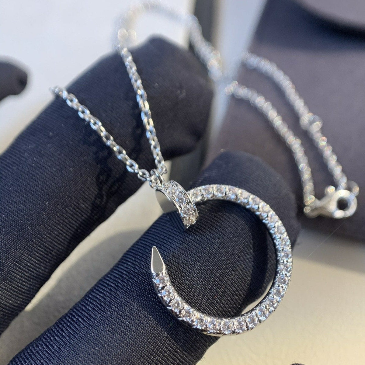 ??MIRA?¡¥JUSTE NECKLACE SILVER DIAMONDS
