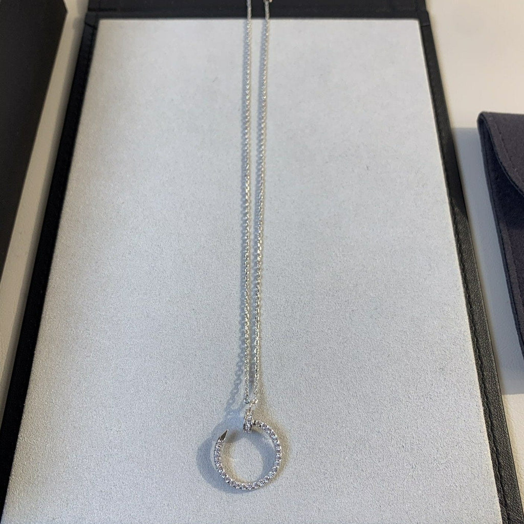 ??MIRA?¡¥JUSTE NECKLACE SILVER DIAMONDS
