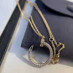 ??MIRA?¡¥JUSTE NECKLACE PINK GOLD DIAMONDS