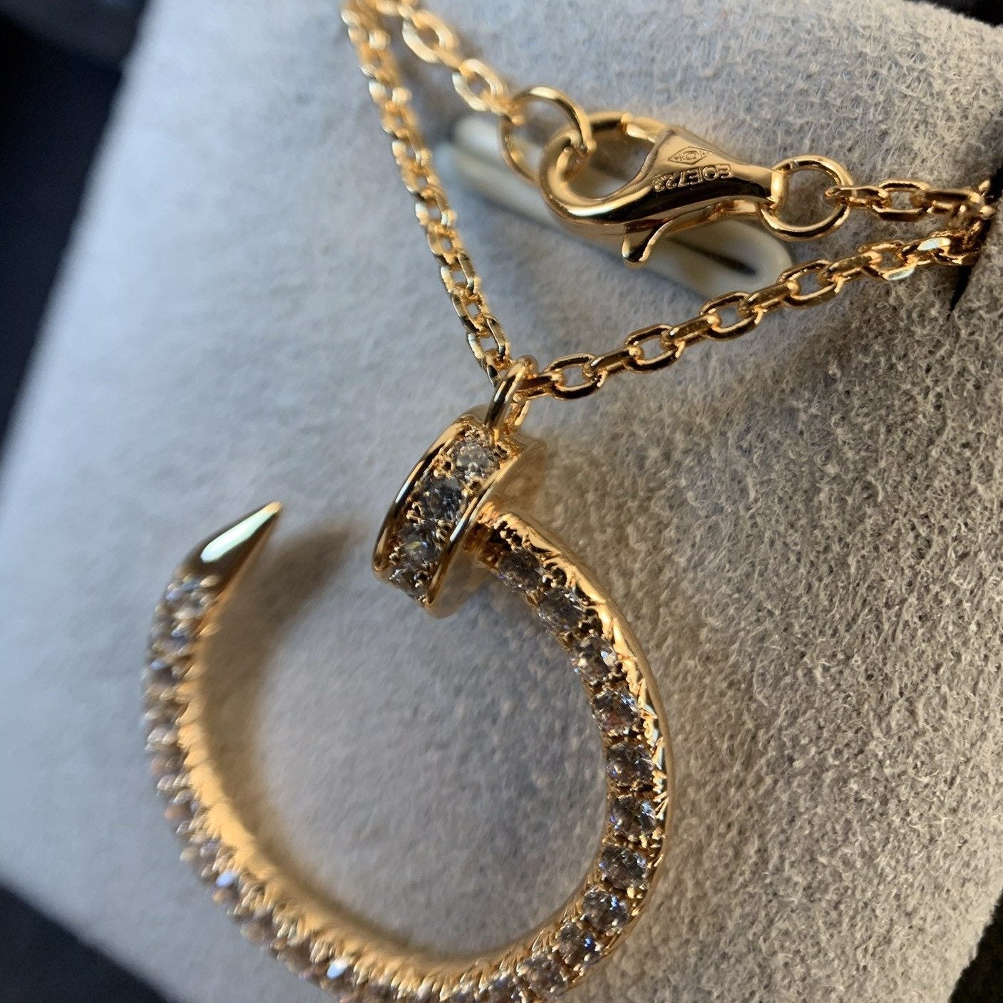 ??MIRA?¡¥JUSTE NECKLACE PINK GOLD DIAMONDS