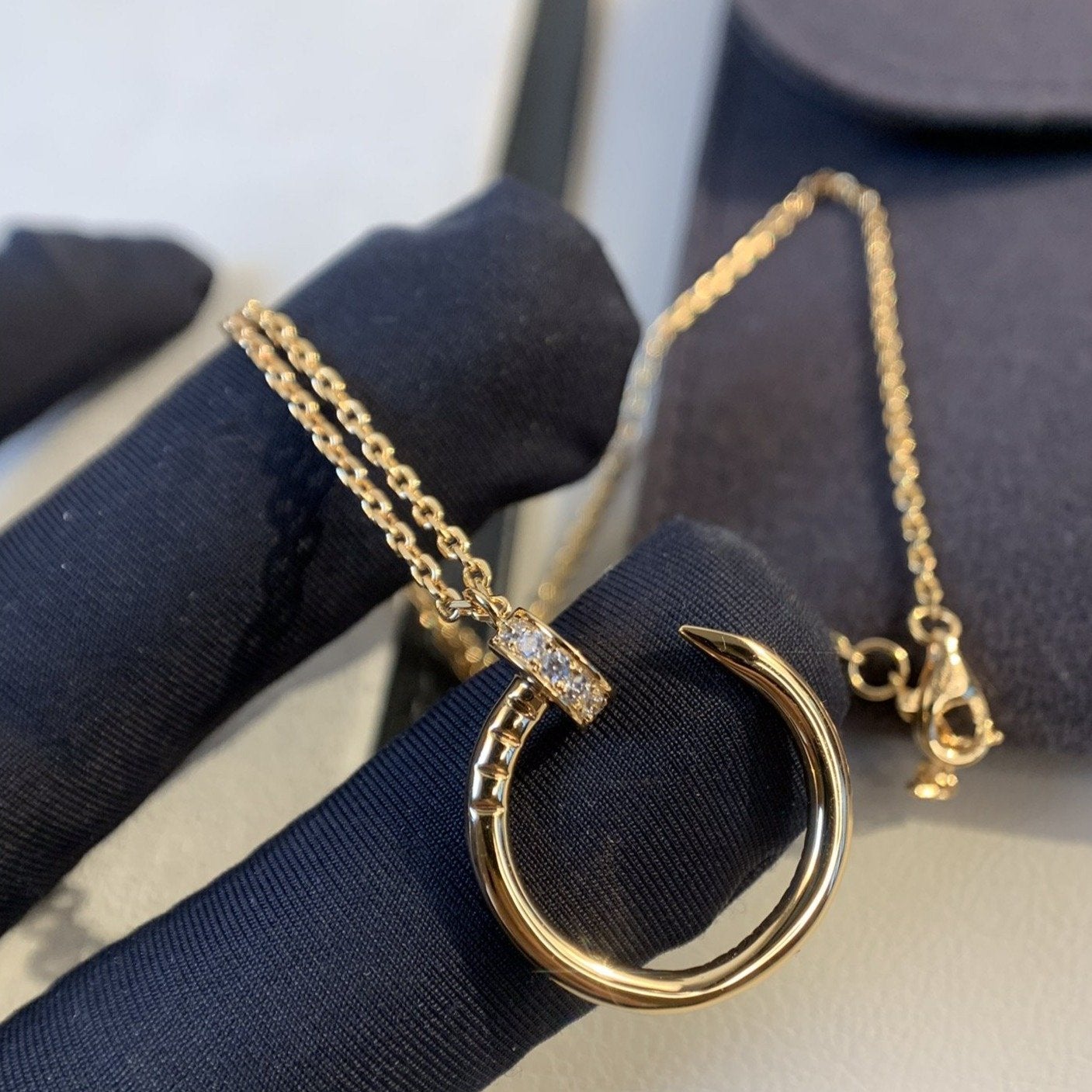 ??MIRA?¡¥JUSTE NECKLACE PINK GOLD DIAMONDS