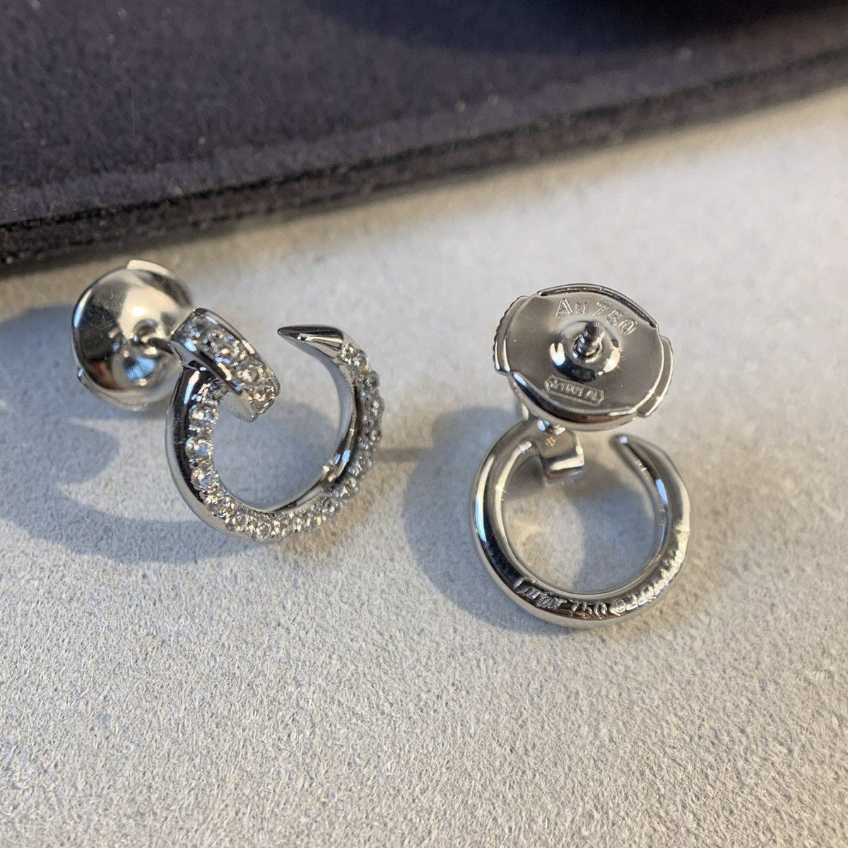 ??MIRA?¡¥JUSTE EARRINGS SILVER DIAMONDS