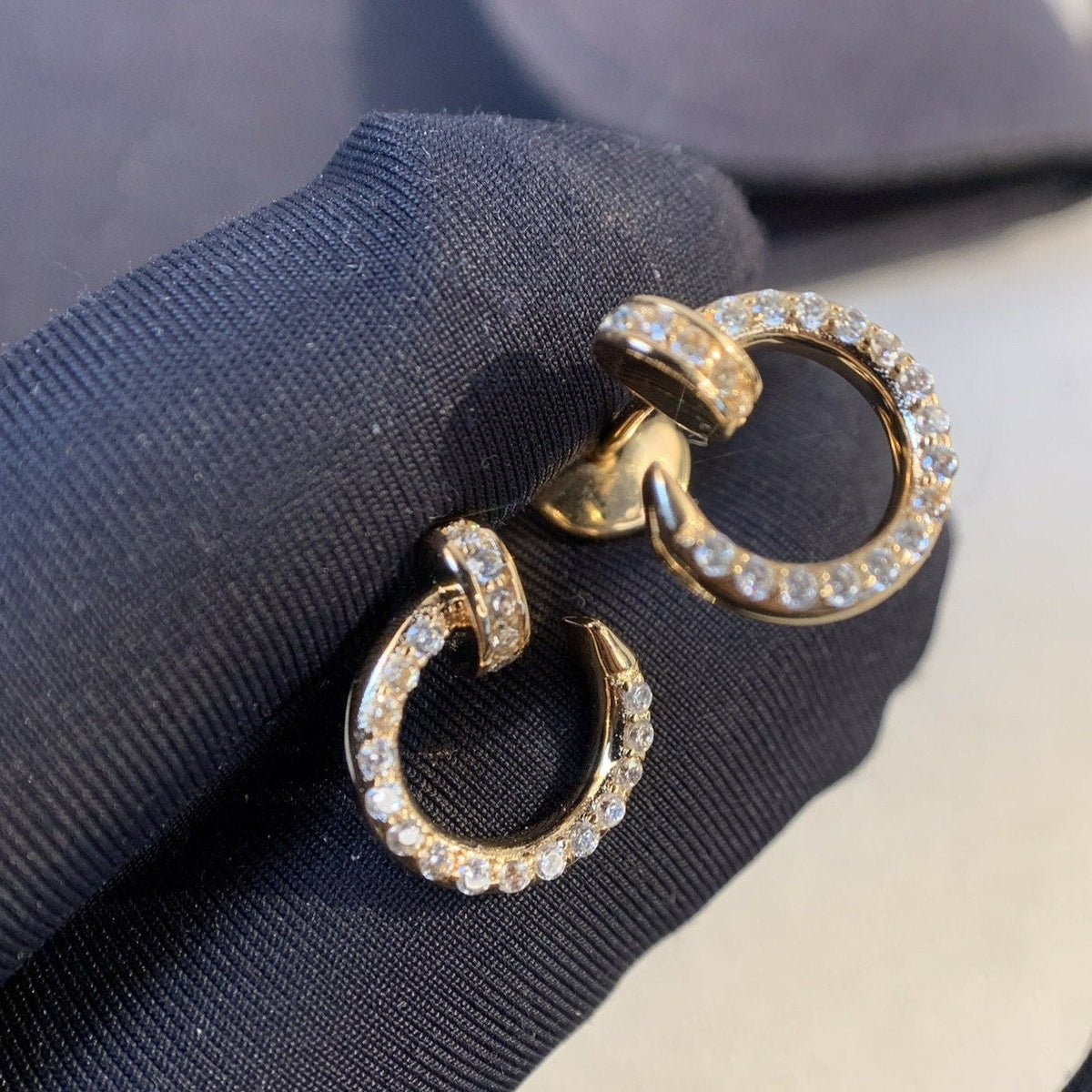??MIRA?¡¥JUSTE EARRINGS GOLD DIAMONDS