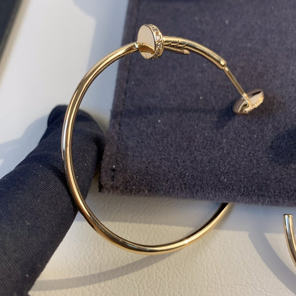 ??MIRA?¡¥JUSTE EARRINGS GOLD DIAMONDS 1.8MM
