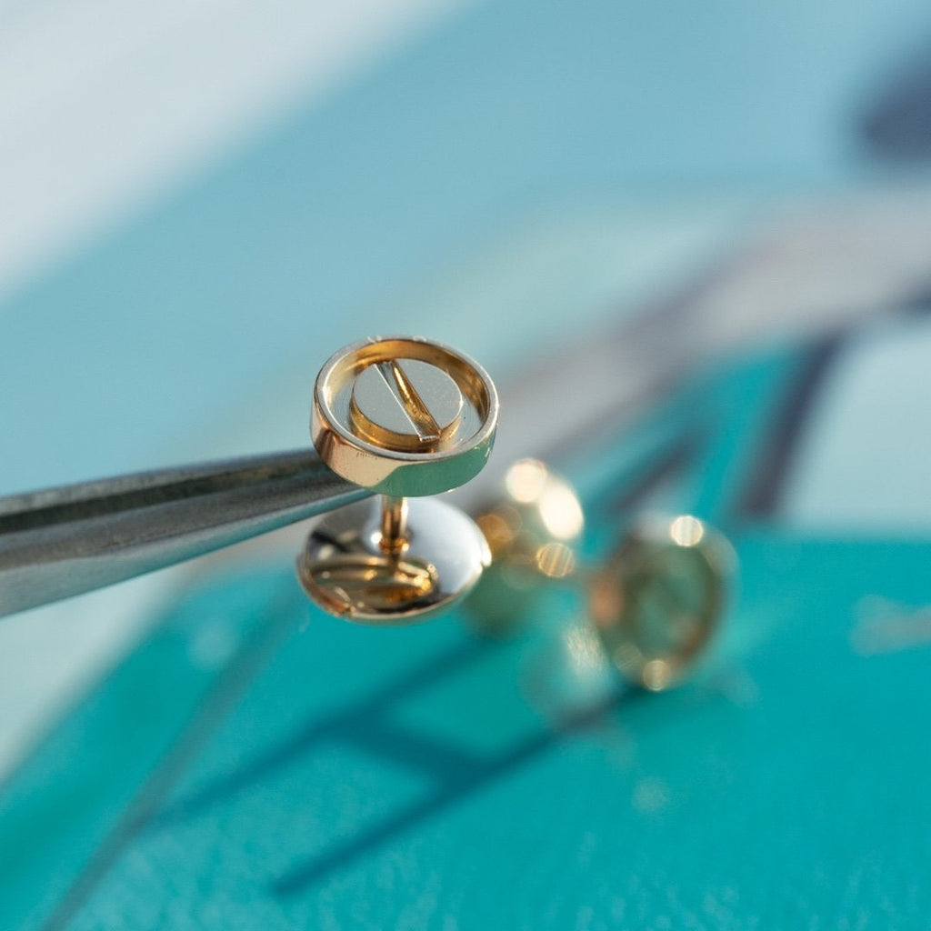 ??MIRA?¡¥LOVE EARRINGS PINK GOLD 10MM