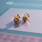 ??MIRA?¡¥LOVE EARRINGS PINK GOLD 10MM