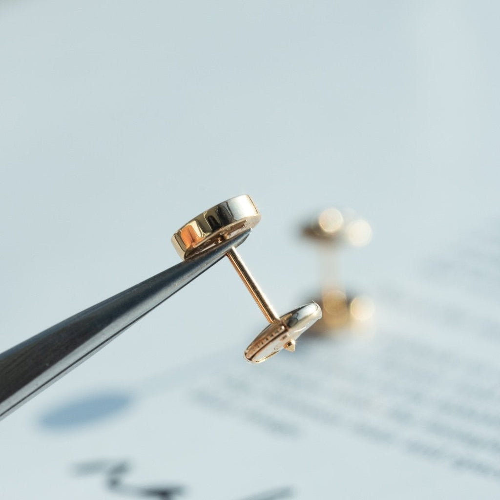 ??MIRA?¡¥LOVE EARRINGS PINK GOLD 10MM