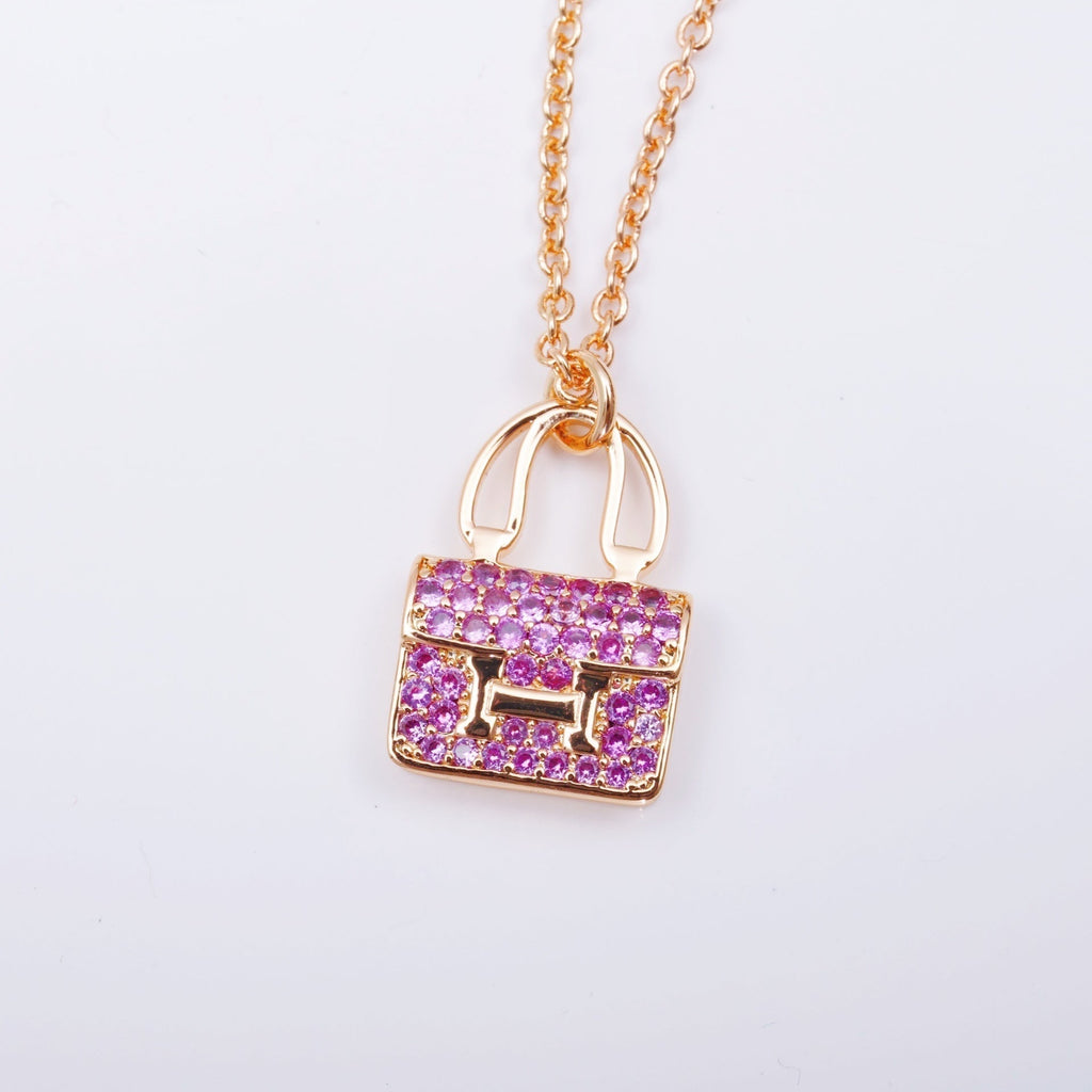 ??MIRA?¡¥CONSTANCE PEDANT PURPLE DIAMOND NECKLACE
