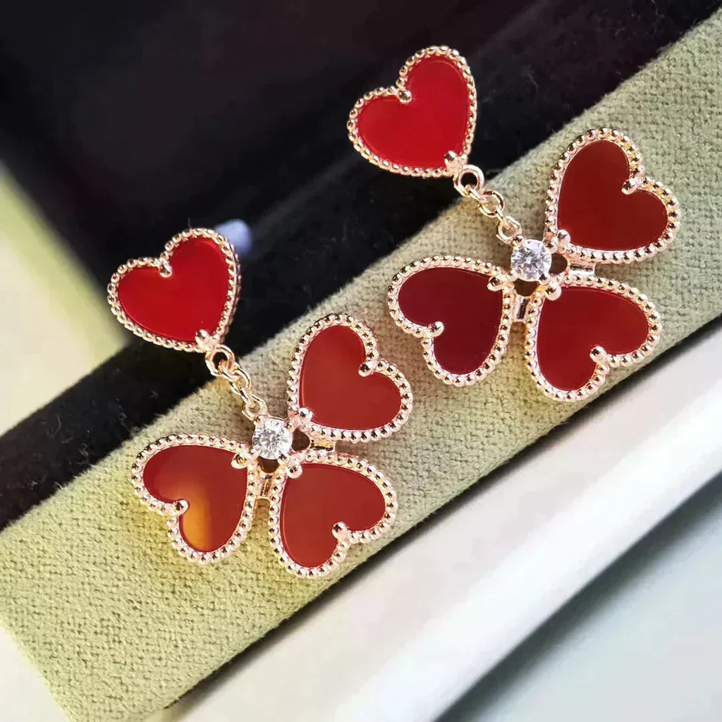 ??MIRA?¡¥SWEET CLOVER CARNELIAN EARRINGS