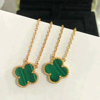 ??MIRA?¡¥CLOVER 15MM MALACHITE SINGLE FLOWER  NECKLACE