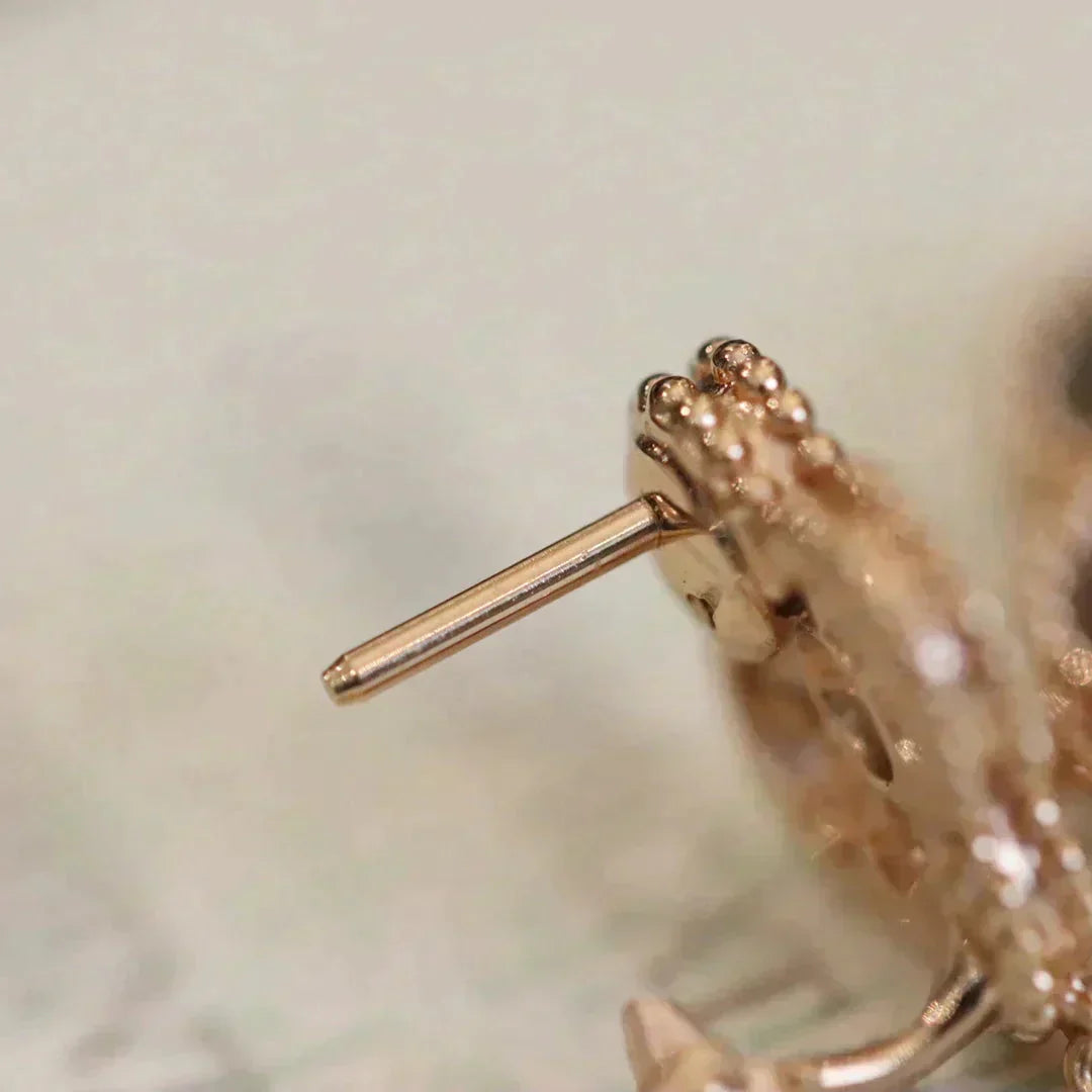 ??MIRA?¡¥CLOVER MEDIUM 1 MOTIFS FUll DIAMOND EARRINGS