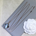 ??MIRA?¡¥CLOVER 25MM GOLD DARK MOP BIG CLOVER NECKLACE