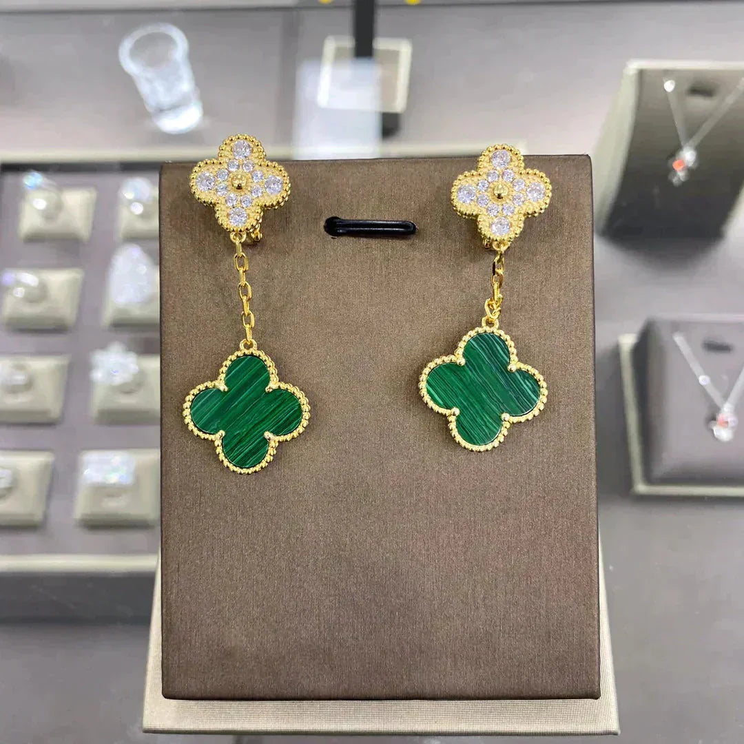 ??MIRA?¡¥CLOVER  2 MOTIFS  DIAMOND  EARRINGS (MULTIPLE CHOICES?¡ä