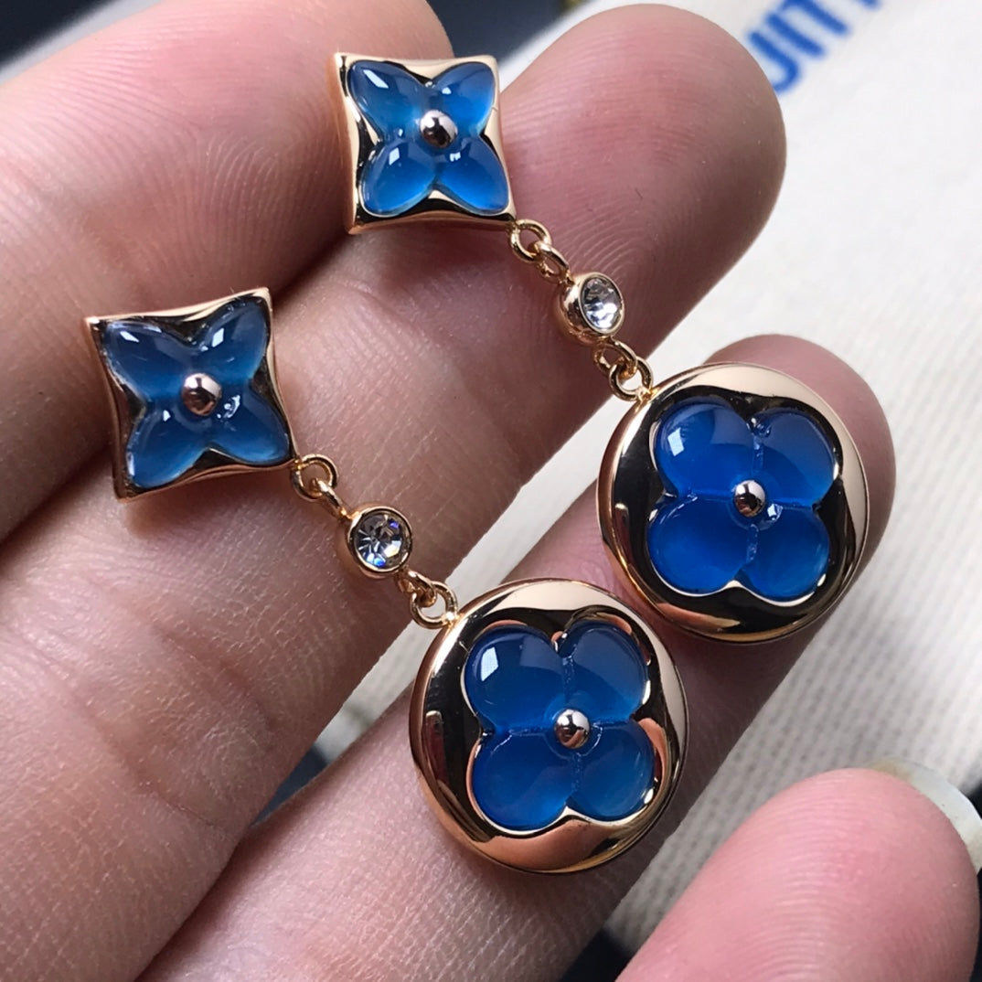 ??MIRA?¡¥STAR AND SUN AGATE DIAMOND EARRINGS
