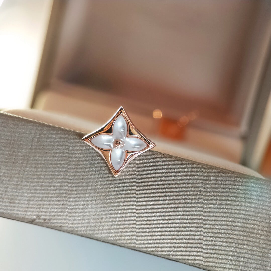 ??MIRA?¡¥STAR MOP PINK GOLD EARRINGS