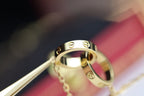 ??MIRA?¡¥LOVE NECKLACE DOUBLE RING GOLD