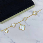 ??MIRA?¡¥MAGIC CLOVER MOP GOLD BRACELET 5 MOTIFS