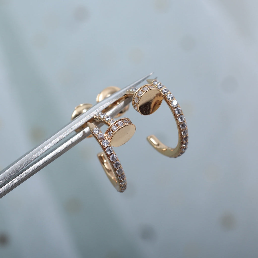 ??MIRA?¡¥JUSTE EARRINGS 12.75MM PINK GOLD DIAMOND