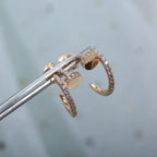 ??MIRA?¡¥JUSTE EARRINGS 12.75MM PINK GOLD DIAMOND