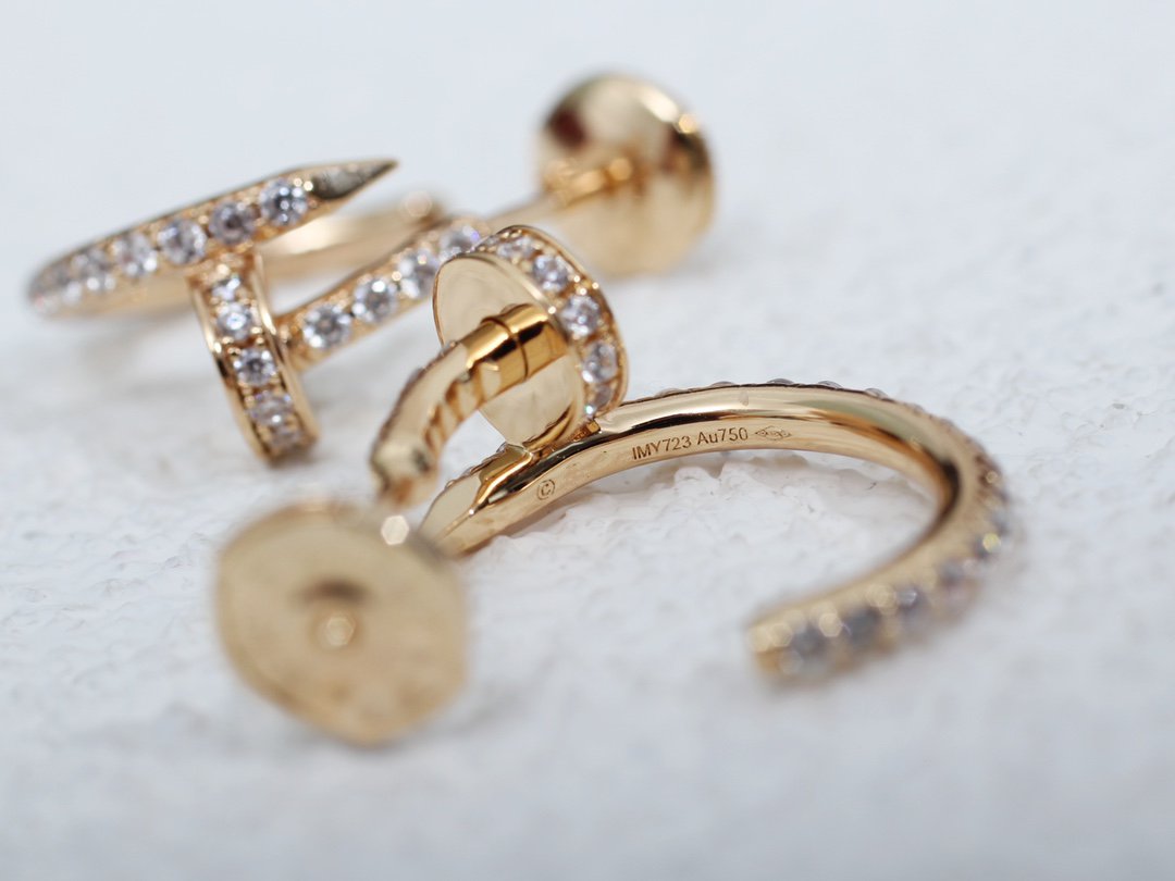 ??MIRA?¡¥JUSTE EARRINGS 12.75MM PINK GOLD DIAMOND