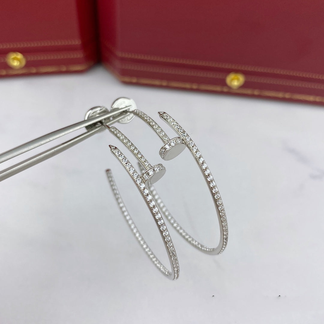 ??MIRA?¡¥JUSTE EARRINGS FULL DIAMONDS 1.8MM