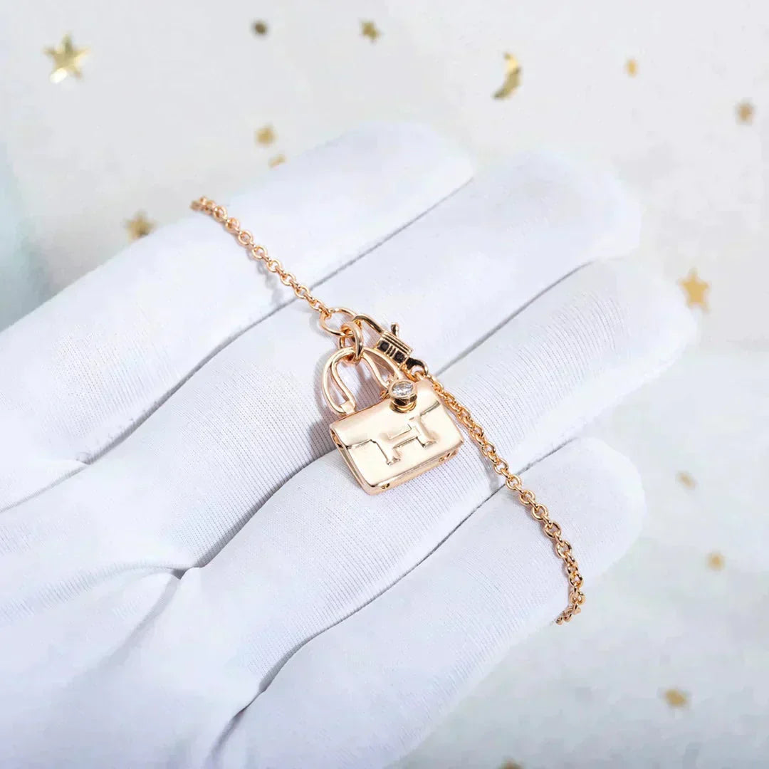 ??MIRA?¡¥AMULETTE PEDANT ROSE GOLD NECKLACE