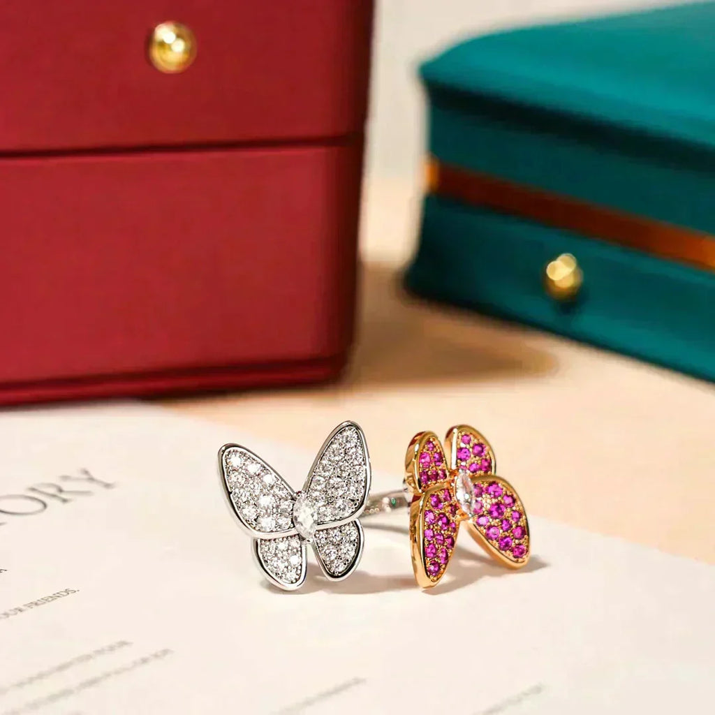 ??MIRA?¡¥TWIN BUTTERFLY DIAMOND RING