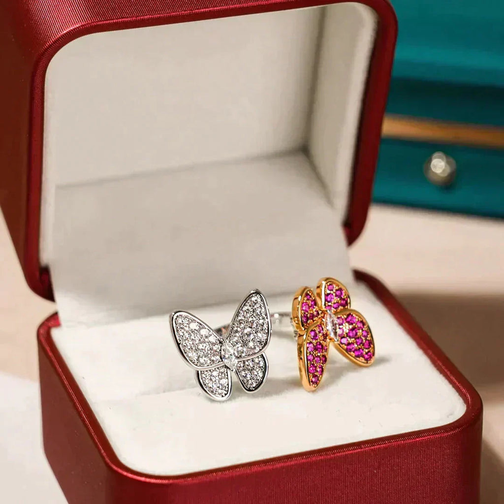 ??MIRA?¡¥TWIN BUTTERFLY DIAMOND RING