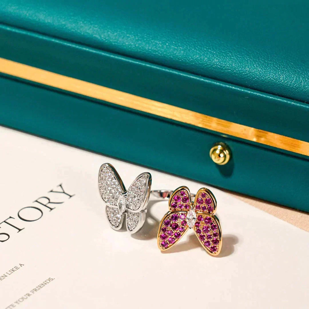 ??MIRA?¡¥TWIN BUTTERFLY DIAMOND RING