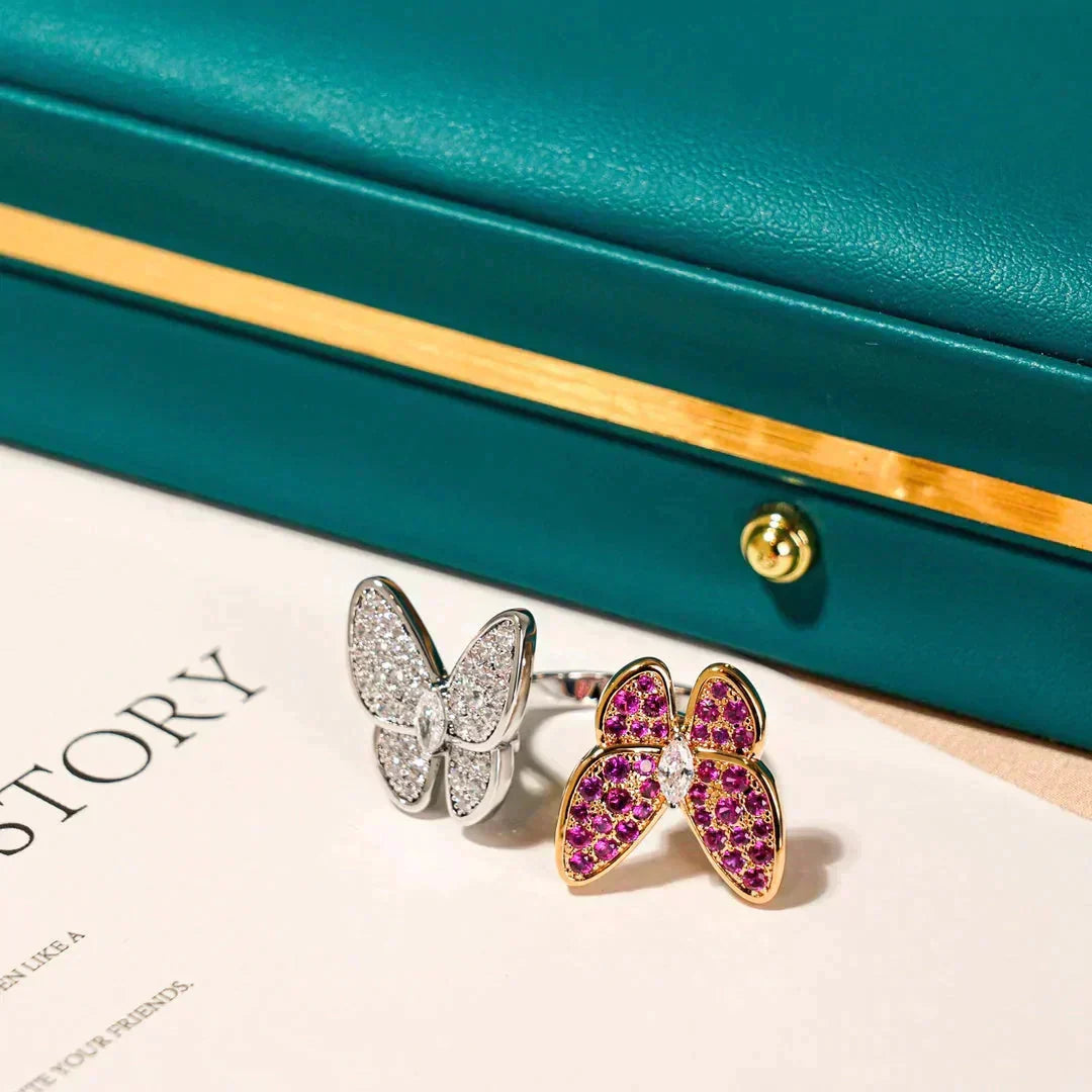 ??MIRA?¡¥TWIN BUTTERFLY DIAMOND RING