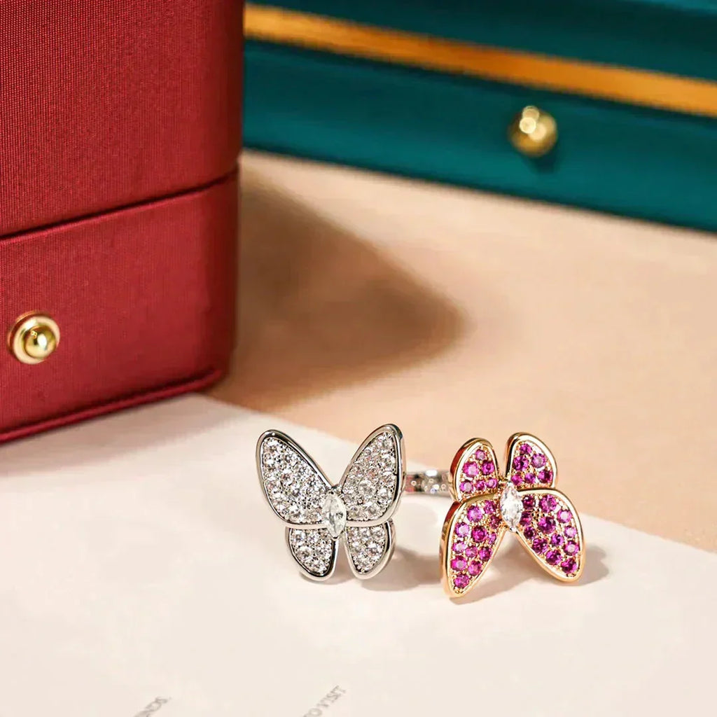 ??MIRA?¡¥TWIN BUTTERFLY DIAMOND RING